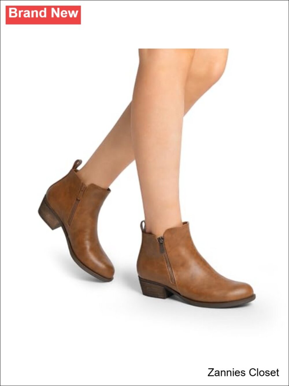 β¨ DREAM PAIRS Women's Ankle Boots Low Chunky Heel Faux Leather Booties - Picture 5 of 6